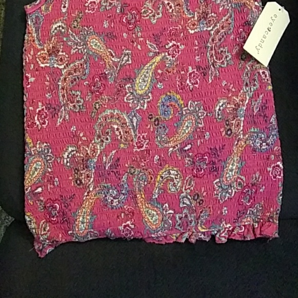Paisley printed pink tank top - Picture 4 of 6